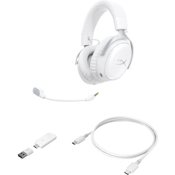 HyperX Cloud III S bezdrôtové herné slúchadlá biela - Slúchadlá - Obrázok H32K000K01