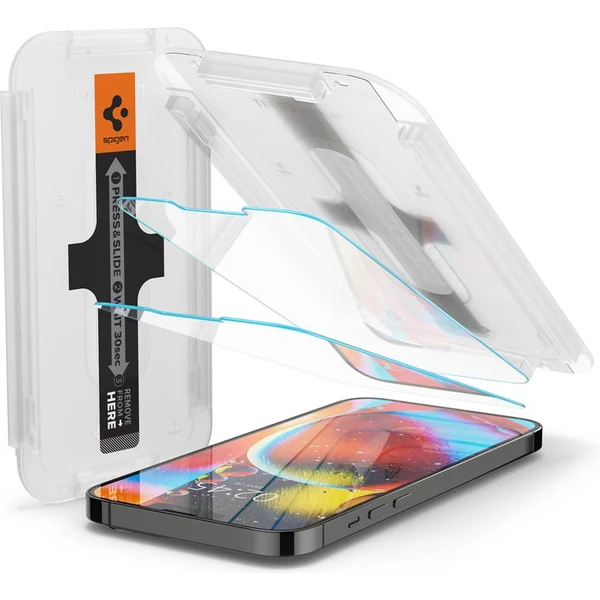 Spigen Glas tR EZ Fit tvrdené sklo 2 ks iPhone 17e/16e/14/13 Pro/13 priehľadné - Ochranné fólie a sklo - Hlavný obrázok