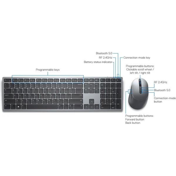 Dell Premier KM7321W Multi-Device bezdrôtový set CZ/SK - Klávesnicové sety - Obrázok H3MS000501