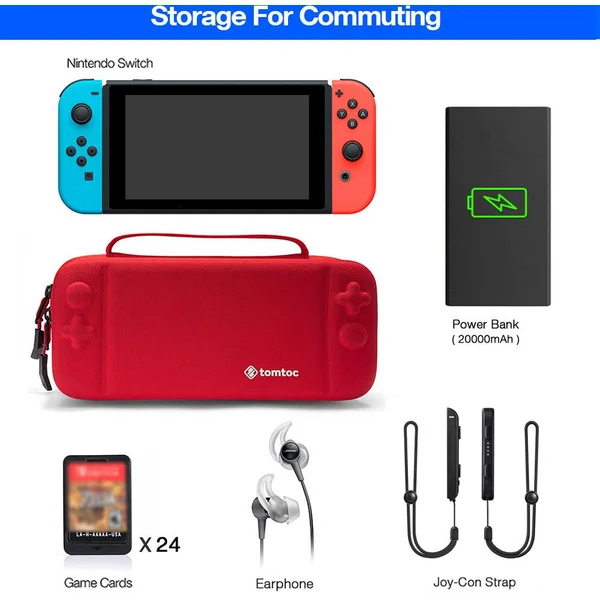 Tomtoc cestovné puzdro Nintendo Switch červené - Puzdra - Obrázok H3MV000501