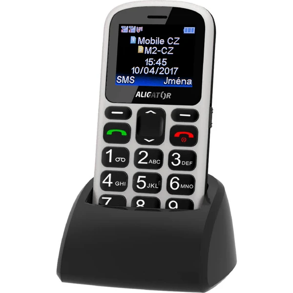 ALIGATOR A321 Senior biely + stolná nabíjačka - Mobilné telefóny - Hlavný obrázok