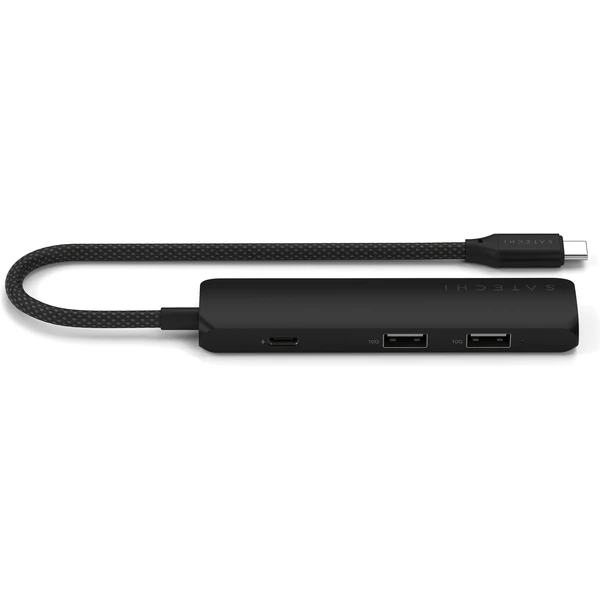 Satechi 4v1 USB-C Slim viacportový adaptér 4K čierny - USB huby - Obrázok H3UB000P01