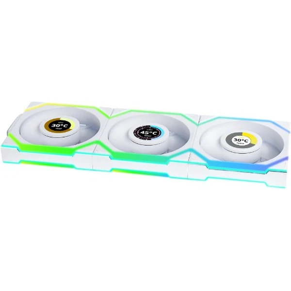 Lian Li UNI FAN SL Wireless LCD ventilátor 3x120 mm + ovládač čierny - Ventilátory pre PC - Obrázok H3XB000K01