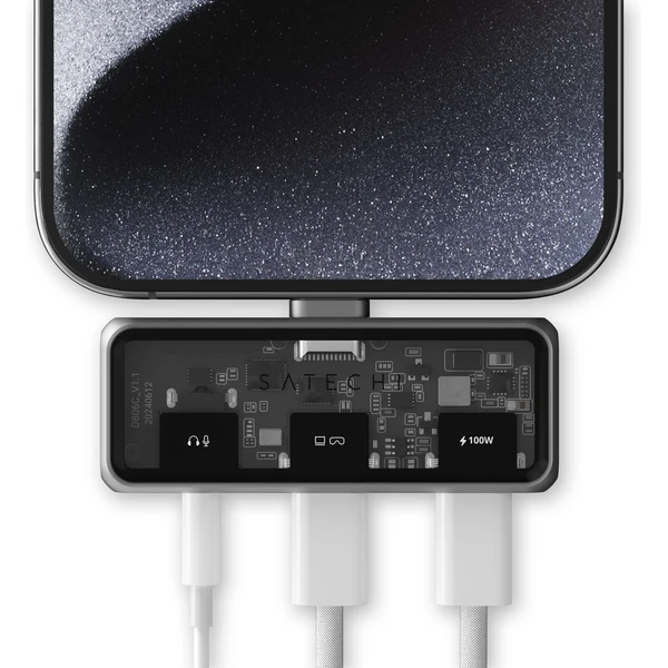 Satechi Mobile XR Hub s duálnym USB-C a audio portom vesmírne šedý - USB huby - Obrázok H4BF000O01