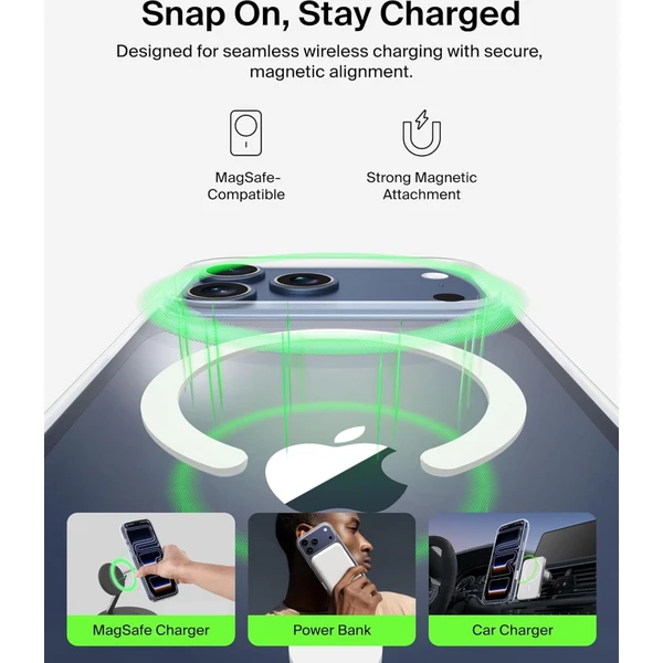 Belkin SheerForce MagSafe kryt iPhone 17 Pro Max číry - Puzdra - Obrázok H4CN000K01