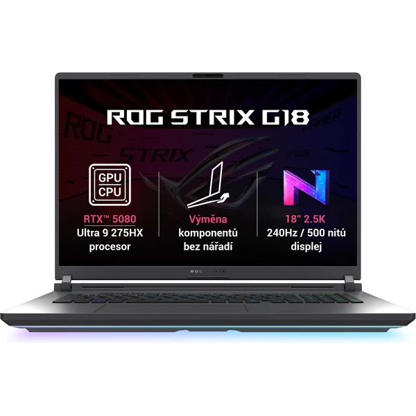 ASUS ROG Strix G18 (G815LW-NEBULA046) RTX 5080 sivý - Notebooky - Hlavný obrázok