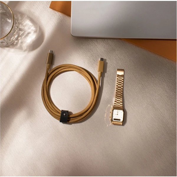 Native Union Belt Cable Pro USB-C 240W nabíjací kábel, 2,4m, béžový - Káble - Obrázok H4V3000K01