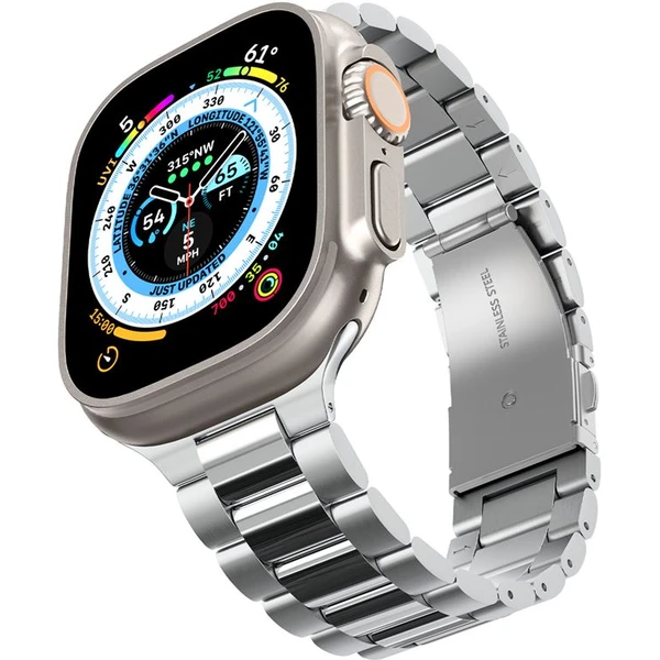 Spigen Modern Fit 316L remienok Apple Watch 49/45/44/42mm strieborný - Remienky - Hlavný obrázok