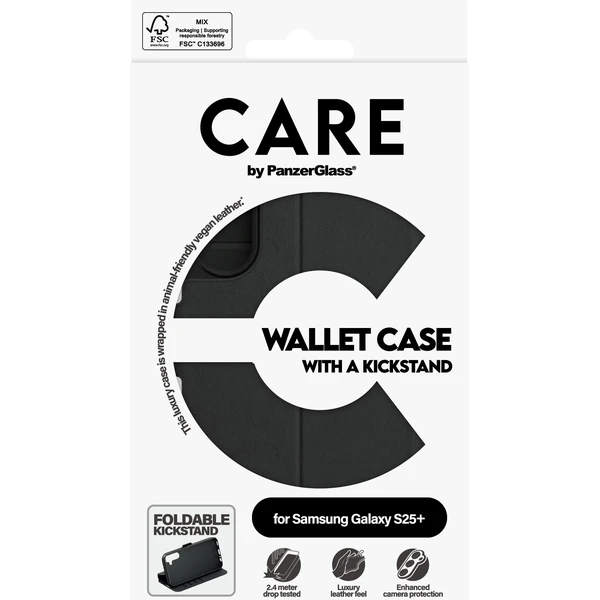 PanzerGlass® CARE púzdro Samsung Galaxy S25+ Wallet Kickstand - Puzdra - Obrázok H5FC000J01