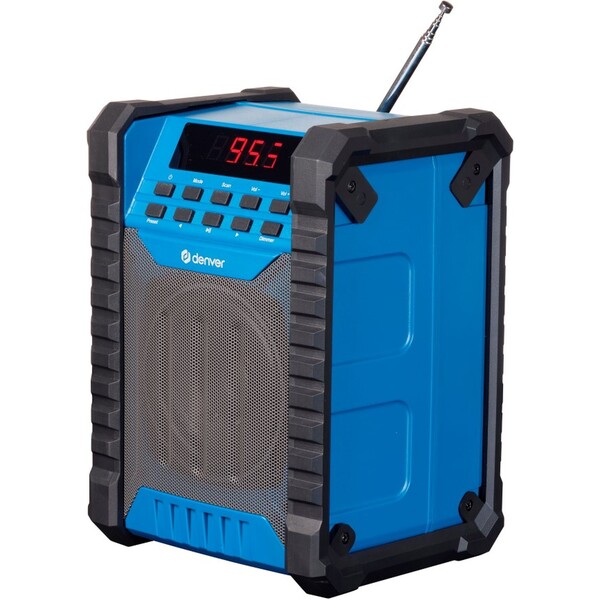 Denver WRB-60 pracovné FM rádio s Bluetooth modrej