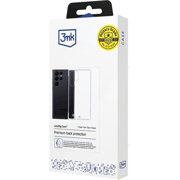 3mk ochranný kryt Just20g Clear Case pre Samsung Galaxy S22 Ultra 5G