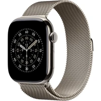 Apple Watch 49/46/45/44mm prírodný milánsky ťah S/M - Remienky
