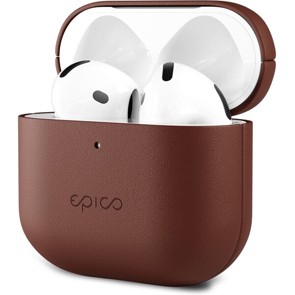 Epico kožený kryt pre Apple Airpods 4 hnedý