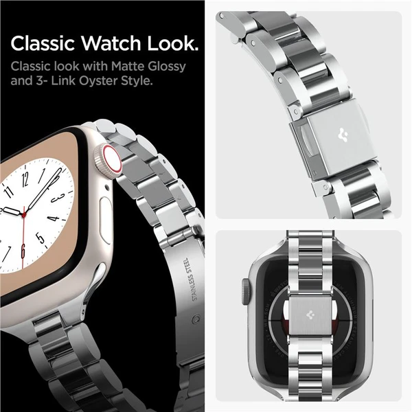 Spigen Modern Fit 316L remienok Apple Watch 42/41/40/38mm strieborný - Remienky - Obrázok H6D5000L01