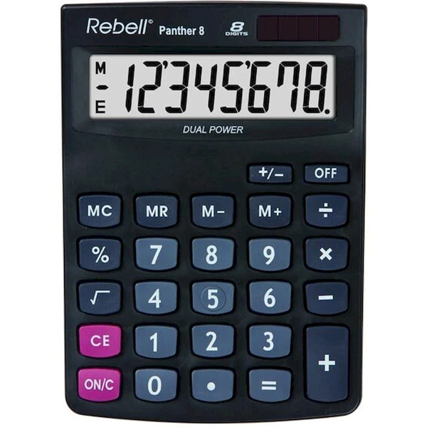 Rebell Panther 8 BX kalkulačka čierna - Kalkulačky - Hlavný obrázok