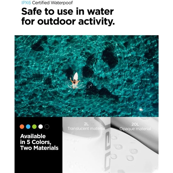 Spigen Aqua Shield WaterProof Dry Bag 20L + 2L A630 biely - Puzdra - Obrázok H6N5000701