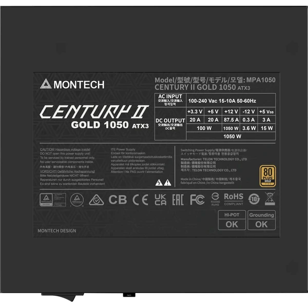 Montech CENTURY II 1050W - Zdroje - Obrázok H6YL000K01