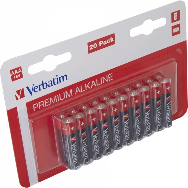 Verbatim AAA alkalická batéria LR3 (20 ks) - Batérie - Obrázok H743000701