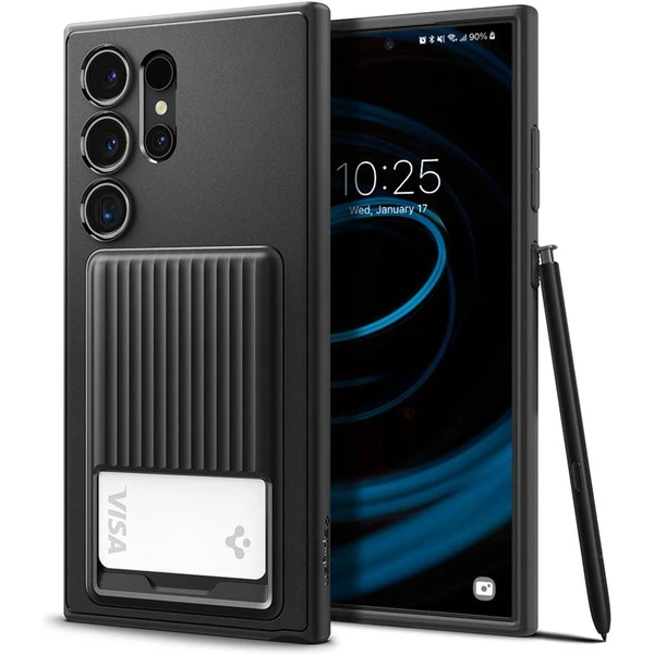 Spigen Liquid Slot kryt Samsung Galaxy S24 Ultra matne čierny - Puzdra - Hlavný obrázok