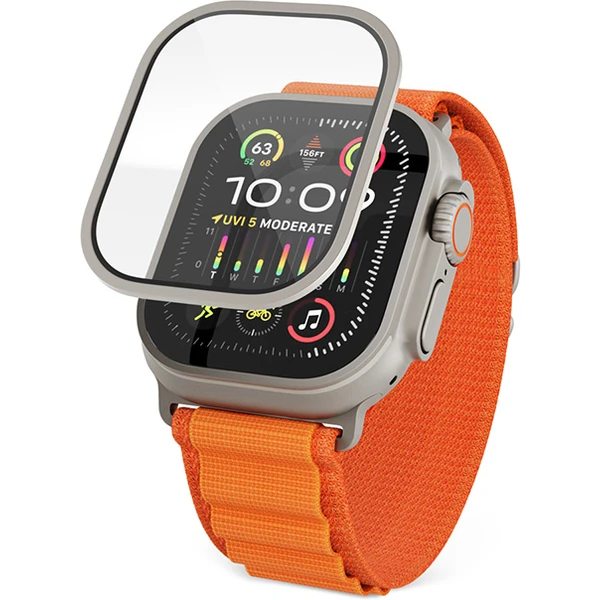 Epico Zafírové sklo s titánovým rámom Apple Watch Ultra 2 49mm - Ochranné fólie a sklo - Hlavný obrázok