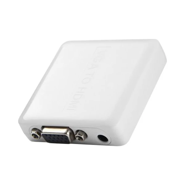 PremiumCord VGA + 3,5mm -> HDMI elektronický adaptér biely - Káble a redukcie - Hlavný obrázok
