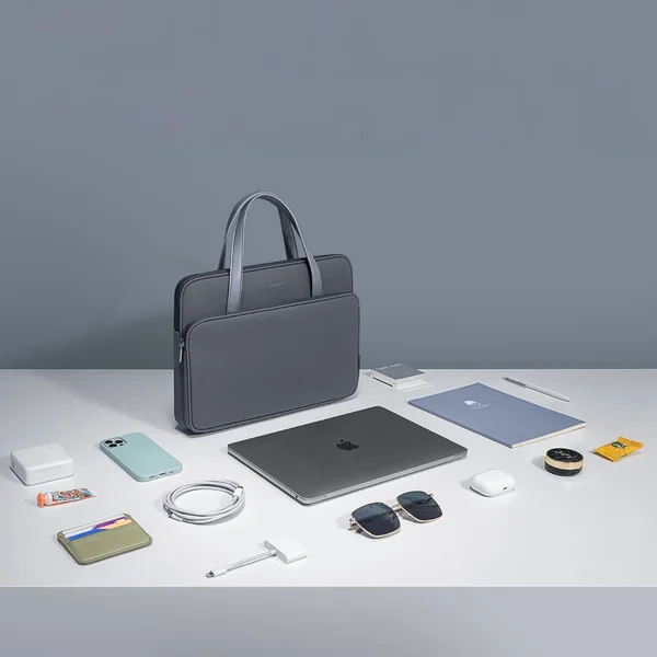 tomtoc Premium Briefcase 14" MacBook Pro (2021) sivý - Puzdra - Obrázok H81PF00101