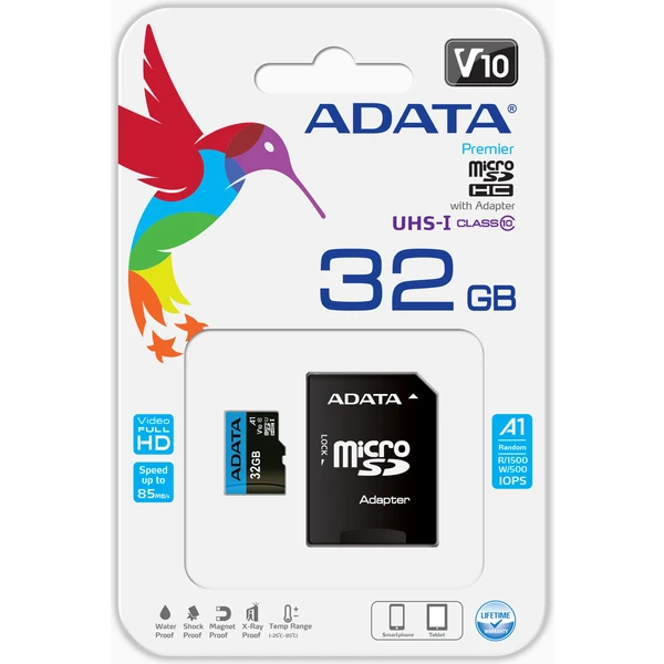 ADATA Premier microSDHC 32GB + SD adaptér - Pamäťové karty - Obrázok H84X000501