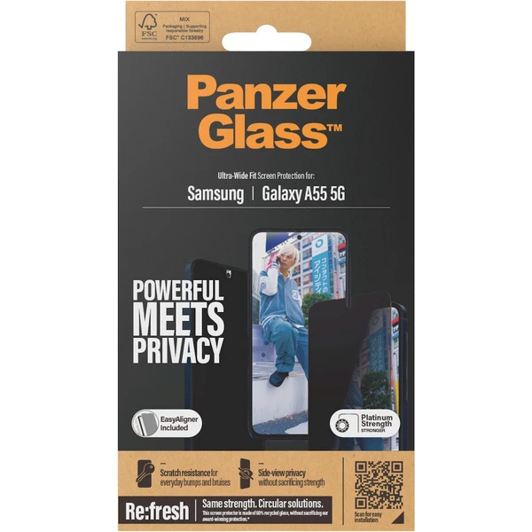 PanzerGlass Privacy Samsung Galaxy A55 5G - Ochranné fólie a sklo - Obrázok H8G3000P01