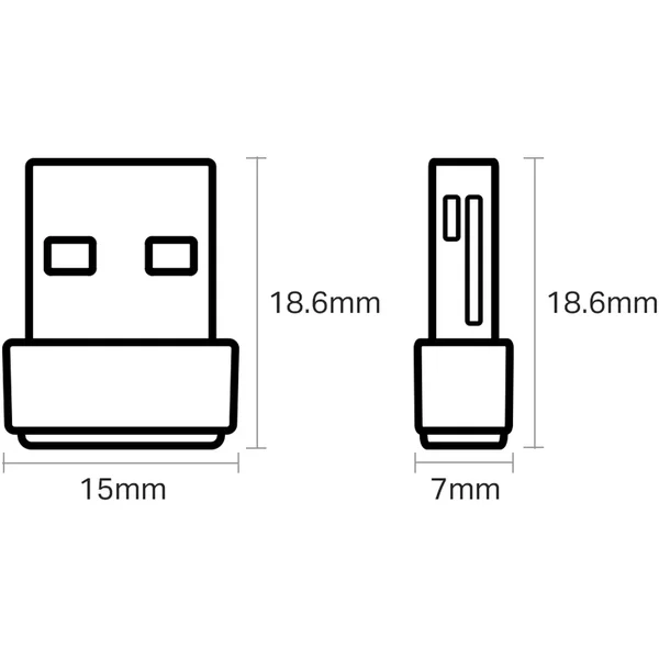 TP-Link Archer T2U Nano WiFi USB adaptér - Sieťové karty - Obrázok H8QFF00101