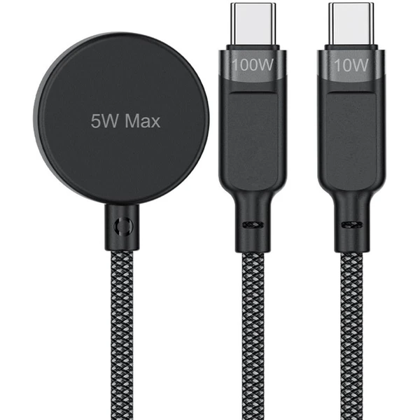 Acefast USB-C 3v1 100W inteligentný nabíjací dátový kábel, 1,2m - Káble - Obrázok H8ZB000J01