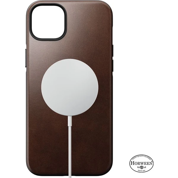 Nomad Modern Leather MagSafe puzdro iPhone 14 Plus tmavohnedá - Puzdra - Obrázok HA64700301