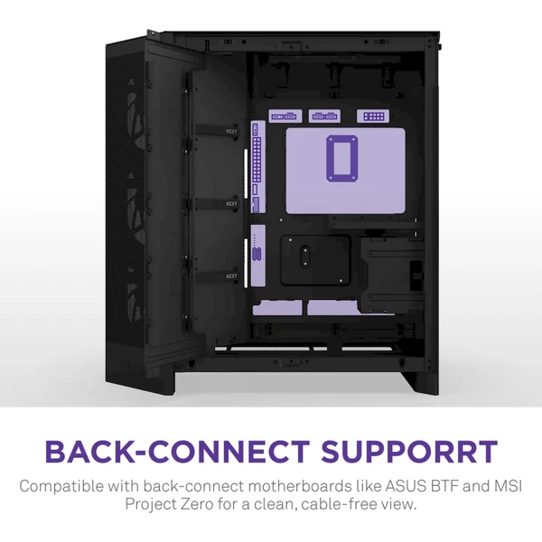 NZXT H9 Flow RGB čierna - Počítačové skrine - Obrázok HA7K000K01