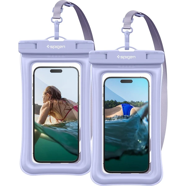 Spigen Aqua Shield Floating vodeodolné púzdro A610 2 Pack fialové - Puzdra - Hlavný obrázok