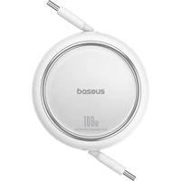 Dátový kábel Baseus Free2Draw mini USB-C/USB-C 1m 100W biely - Káble