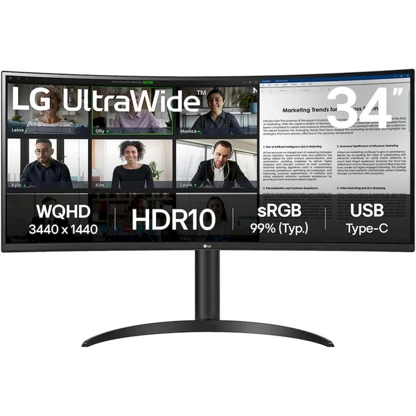 LG UltraWide 34WR55QK-B monitor 34" - Monitory - Hlavný obrázok