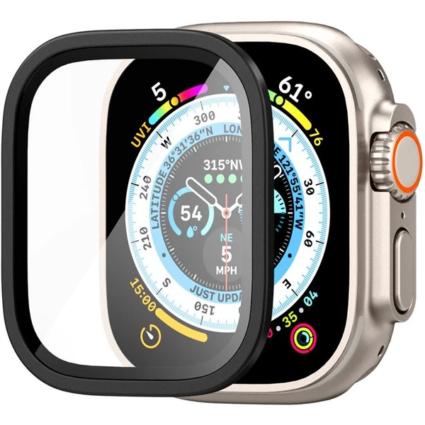 Spigen Glass tR Slim Pro 1 Balenie tvrdené sklo Apple Watch Ultra 49mm čierne - Ochranné fólie a sklo - Obrázok HAJA000601