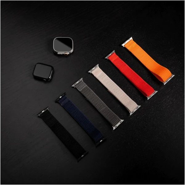 FIXED Nylon Sporty Strap remienok Apple Watch 42/44/45mm, ružovo zlatý - Remienky - Obrázok HAW4000P01