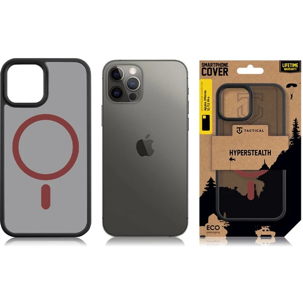 Tactical MagForce Hyperstealth 2.0 kryt iPhone 12/12 Pro Black/Red - Puzdra - Obrázok HB55000P01