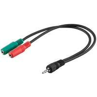 PremiumCord 3,5mm/2x 3,5mm redukcia čierna - Káble a redukcie