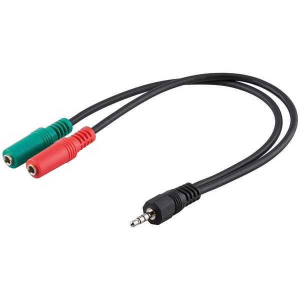 PremiumCord 3,5mm/2x 3,5mm redukcia čierna - Káble a redukcie - Hlavný obrázok