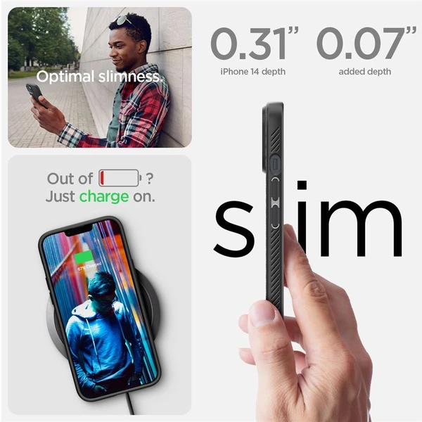 Spigen Liquid Air kryt iPhone 14 čierny - Puzdra - Obrázok HC3H300401