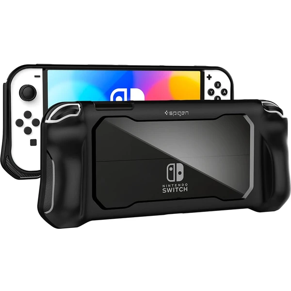Spigen Rugged Armor ochranný kryt pre Nintendo Switch OLED čierny - Puzdra - Obrázok HCK4G00101