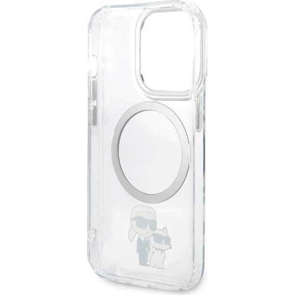Karl Lagerfeld IML Karl and Choupette NFT MagSafe zadný kryt pre iPhone 15 Pre číry - Puzdra - Obrázok HDB3000J01