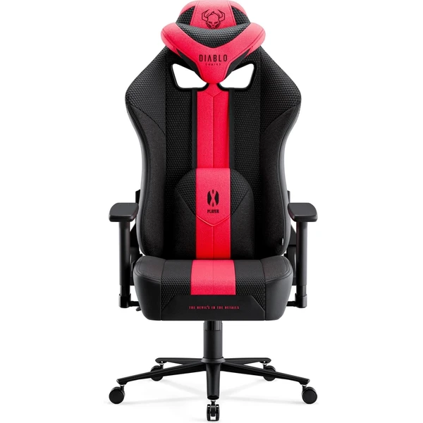 Diablo X-Player 2.0 Normal Size látková herná stolička karmínovo-antracitová - Stoličky - Hlavný obrázok
