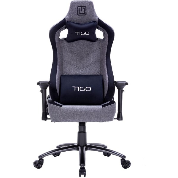 TIGO Raider herná stolička šedočierna