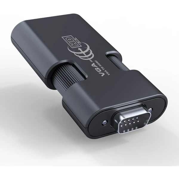 PremiumCord VGA + 3,5mm -> HDMI elektronická redukcia čierna - Káble a redukcie - Obrázok HDSU000501