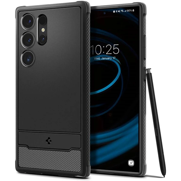 Spigen Rugged Armor Samsung Galaxy S24 Ultra matná čierna - Puzdra - Hlavný obrázok