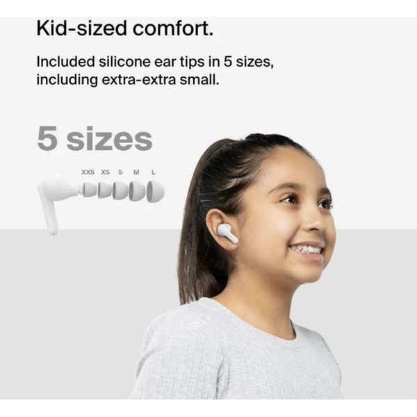 Belkin SOUNDFORM™ Nano 2 detské bezdrôtové slúchadlá biela - Slúchadlá - Obrázok HECF000O01