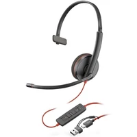 Poly Blackwire 3210 Monaural USB-C Headset +USB-C/A Adapter - Slúchadlá