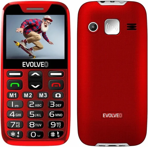 EVOLVEO EasyPhone XR mobilný telefón pre seniorov s nabíjacím stojanom červená - Mobilné telefóny - Hlavný obrázok
